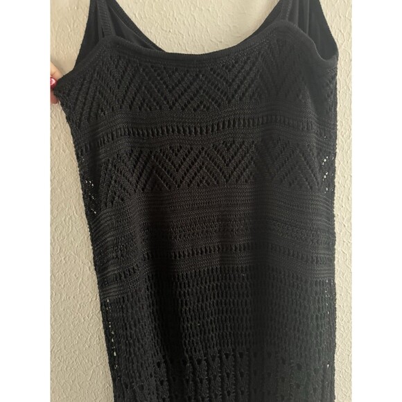 Ralph Lauren Women's Pointelle Knit Linen Blend Dress Black Size Medium NWT $225 - Picture 13 of 16